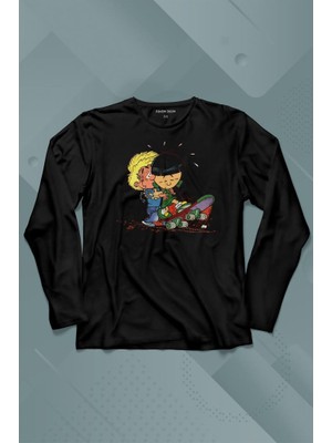 Kendim Seçtim Cedric Chen Cauvin Skate Uzun Kollu Tişört Baskılı T-Shirt