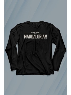 Kendim Seçtim The Mandalorian Bebek Yoda Cep Tasarımı Star Wars Uzun Kollu Tişört Baskılı T-Shirt