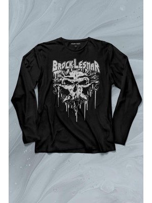 Kendim Seçtim Brock Lesnar Logo Wwe Ufc Amerikan Güreşi Spor Uzun Kollu Tişört Baskılı T-Shirt