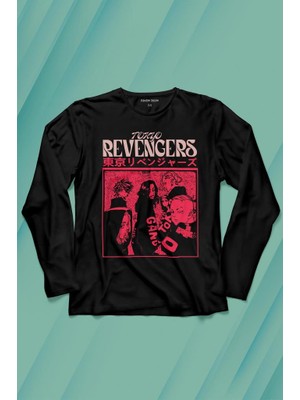 Kendim Seçtim Tokyo Revengers Japan Anime Dizi Japonca Uzun Kollu Tişört Baskılı T-Shirt