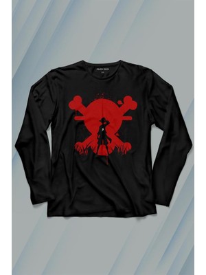 Kendim Seçtim One Piece Anime Dizi Japanese Urban Wear Street Culture Uzun Kollu Tişört Baskılı T-Shirt