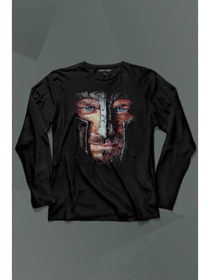 Kendim Seçtim Spartacus The Trakyalı Andy Whitfield Uzun Kollu Tişört Baskılı T-Shirt