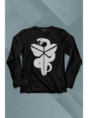 Kendim Seçtim Kobe Bryant Black Mamba Snake Nba Basketball Uzun Kollu Tişört Baskılı T-Shirt