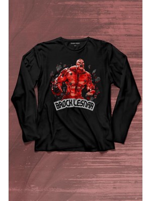 Kendim Seçtim Brock Lesnar Wwe Ufc Amerikan Güreşi Spor Uzun Kollu Tişört Baskılı T-Shirt