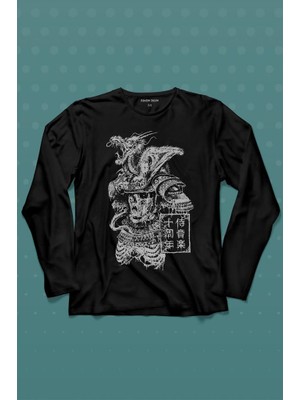 Kendim Seçtim Samurai Japanese Samuray Japonca Street Wear Urban Uzun Kollu Tişört Baskılı T-Shirt