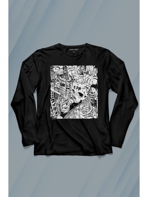 Kendim Seçtim Street Drawing Urban Culture Sokak Uzun Kollu Tişört Baskılı T-Shirt