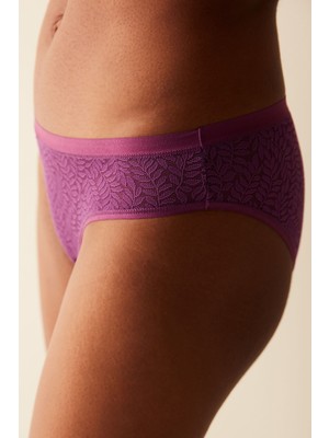 Penti Lacy Dream Dantel Mor Slip Külot