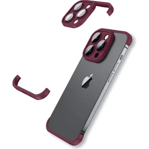 Iphone 14 Pro Uyumlu Kamera Lens Koruyucu ve Çerçeve Koruyucu Kılıf