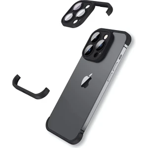 Iphone 14 Pro Max Uyumlu Kamera Lens Koruyucu ve Çerçeve Koruyucu Kılıf