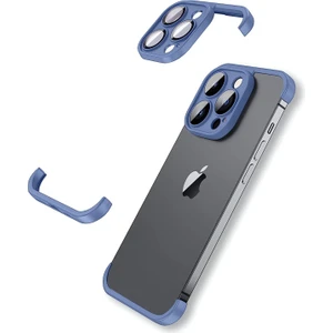 Iphone 14 Pro Max Uyumlu Kamera Lens Koruyucu ve Çerçeve Koruyucu Kılıf