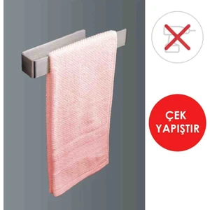 Inox Paslanmaz Çelik Havluluk, Ömürlük Paslanmayan Havlu Askısı, Çift Taraflı Bantlı, Yapışkanlı