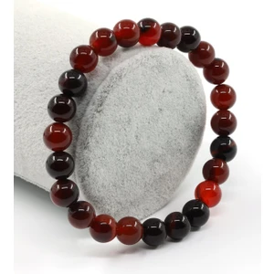 Alibaba Doğaltaş Akik Doğal Taş Bileklik 8 mm Küre Kesim