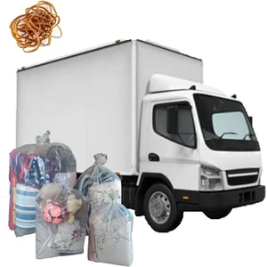 10 Adet 90X130 Lastikli Şeffaf Kalın Ev Taşıma Taşınma Poşeti Nakliye Çuvalı Nakliyat Torbası