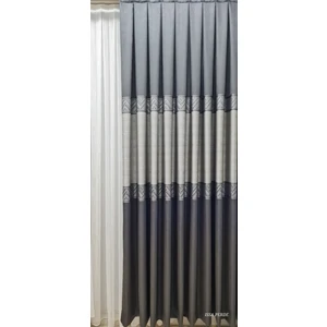 İssa Perde Issa Fon Pano Antrasit Gri ((Tek Kanat)) (Sık Pile )(En 100 x 250 Boy)