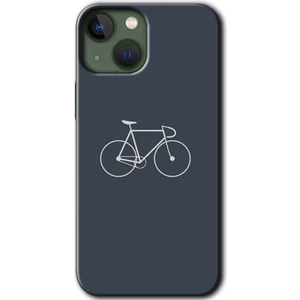 Apple iPhone 13 Kılıf Hd Desen Baskılı Arka Kapak + Kırılmaz Cam - Bike
