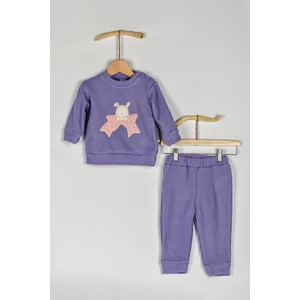 Elefin Baby Kız Bebek Tavşan Nakışlı Alt & Üst 2’li Takım 0-3/3-6/6-9/9-12 Ay