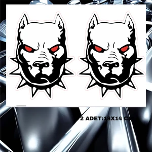 Fatih Sticker Pitbul Motorsiklet Araç Leptop Sticker Çıkartma