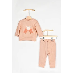 Elefin Baby Kız Bebek Tavşan Nakışlı Alt & Üst 2’li Takım 0-3/3-6/6-9/9-12 Ay