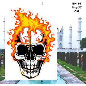 Fatih Sticker Kuru Kafa Alevli Motorsiklet Araç Leptop Sticker Çıkartma
