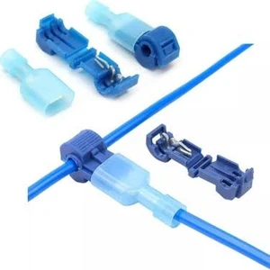 (5 Takım) T-Soket Kablo Kesmeden Hızlı ve Kolay Kablo Ekleme Mavi (1.5-2.5 Mm2)