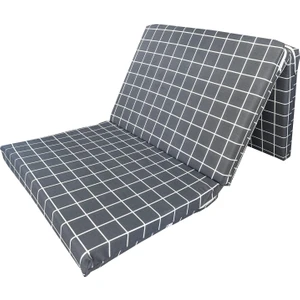 Vip Katlanır Yer Yatağı (8 cm Kalın)Sünger Yatak 80X180X8 Cm-Gri Pano