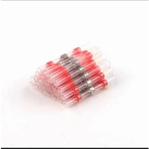 5 Adet Şeffaf Lehimli Ek Muf (Daralan Makaron) Kablo Birleştirici (Su Geçirmez) Kirmizi (0.5-1.5 Mm2)