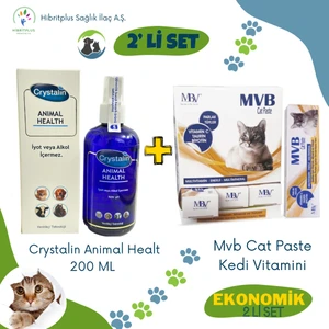 Animal Health 200 ml  ve Mbv Cat Vitamin Paste 50 gr 2 Li Ekonomik Set