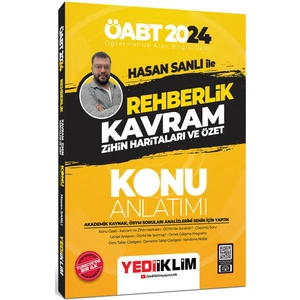 Yediiklim Yayınları 2024 ÖABT Hasan Sanlı İle Rehberlik Kavram Zihin Haritaları ve Özet Konu Anlatımı