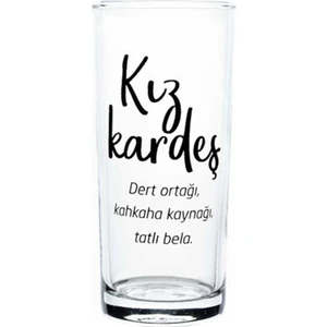 Black Bonds Kız Kardeş Baskılı Rakı Bardağı Tekli