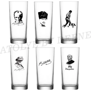 Black Bonds Atatürk Baskılı Rakı Bardağı 6 Lı