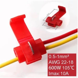 Hızlı Kablo Ekleme Parçası 20 Adet (0.5-6 mm Kablo Için) Kirmizi (0.5-1.5 Mm2)