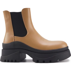 23K-406 3pr Camel Kadın Chelsea Bot