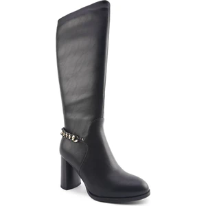 23K-408 3pr Siyah Kadın Topuklu Çizme