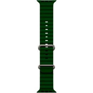 Tüm Watch Modelleriyle Uyumlu Ayarlanabilir Ocean Silikon Koyu Yeşil Saat Kordon 38-40-41MMU