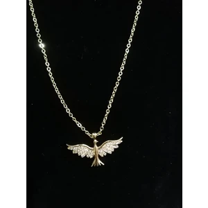Pink Bijuteri Kadın Gold Albatros Kuş Modeli Kolye