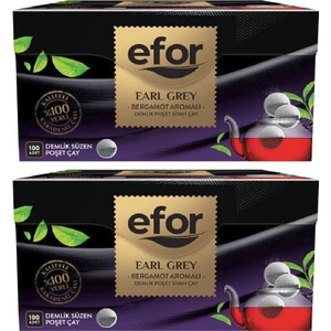 Earl Grey Demlik Poşet Siyah Çay 100'lü x 2'li Set