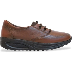 1523-415955 Anatomik Taban Deri Kadın Mevsimlik Ayakkabı - NKT01523-TABA-36