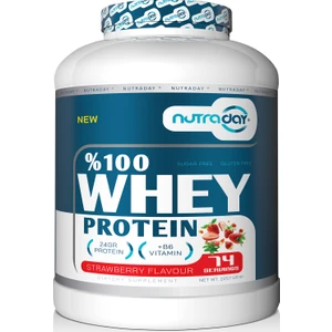 Whey Protein 2257 gr Çilek Aromalı Protein Tozu 24 Gram Protein 74 Servis
