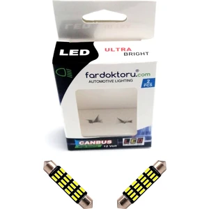 41MM Beyaz 16 Smd Sofit Oto LED Iç Aydınlatma Ampulü