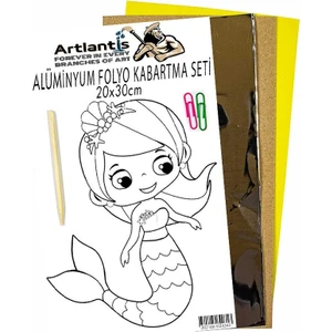Alüminyum Folyo Kabartma Seti 20 x 30 cm Deney Malzemesi 1 Paket Aliminyum Folyo Seti Kabartma