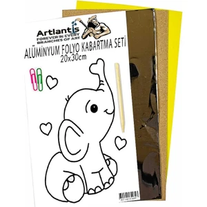 Alüminyum Folyo Kabartma Seti 20 x 30 cm Deney Malzemesi 1 Paket Aliminyum Folyo Seti Kabartma