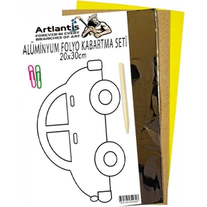 Alüminyum Folyo Kabartma Seti 20 x 30 cm Deney Malzemesi 1 Paket Aliminyum Folyo Seti Kabartma