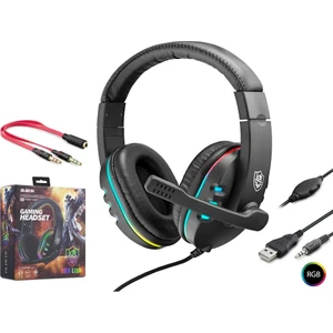 KR-GM104 Rgb Işıklı Mikrofonlu Oyuncu Kulaklığı