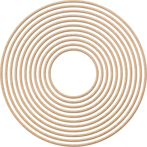 Büyük Yuvarlak Çember Ahşap Model 11'li Ham Mdf Boyanabilir Vidasız Kasnak Rüya Kapanı 4mm 40CAP