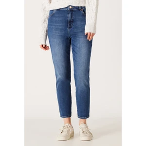 Slim Fit Dar Kesim Yüksek Bel Siyah Esnek Walker Jean Denim Kot Pantolon