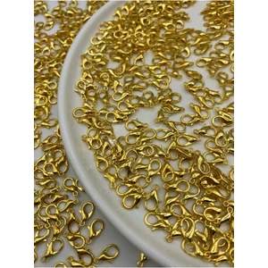 Hedef Bijuteri 50 Adet Gold Renk Metal 502 Papağan Kilit (12 x 6 mm),Armut - Istakoz Klips,takı Klipsi