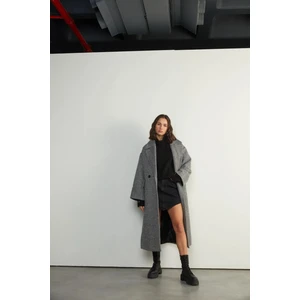 Balık Sırtı Kaşe Kaban (Oversize Bol Kesim ) 23K54235
