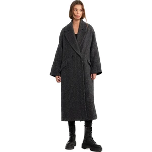 Balık Sırtı Kaşe Kaban (Oversize Bol Kesim ) 23K54235