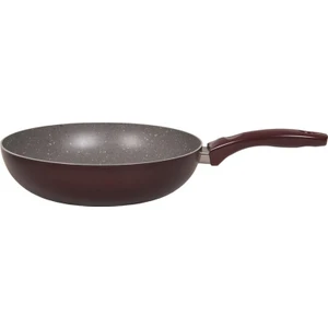 Wok Tava Gri Granit Dış Bordo 28 cm