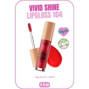 Vivid Shine Lipgloss Nemlendirici Işıltılı Dudak Parlatıcısı - 104 Candy Apple - Kırmızı